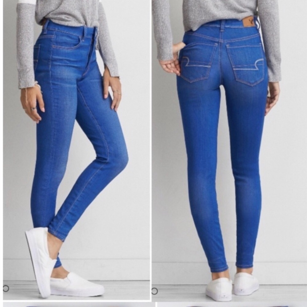 AEO DENIM X CAFE HI-RISE JEGGING US 4 SHORT